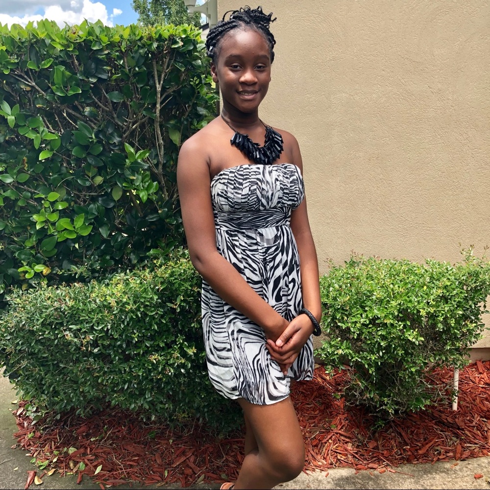 Zebra Print Party Dress